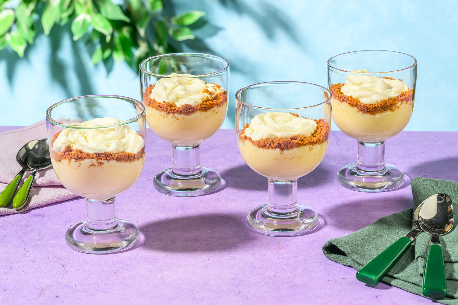 Verrines crème citron, spéculoos & mascarpone