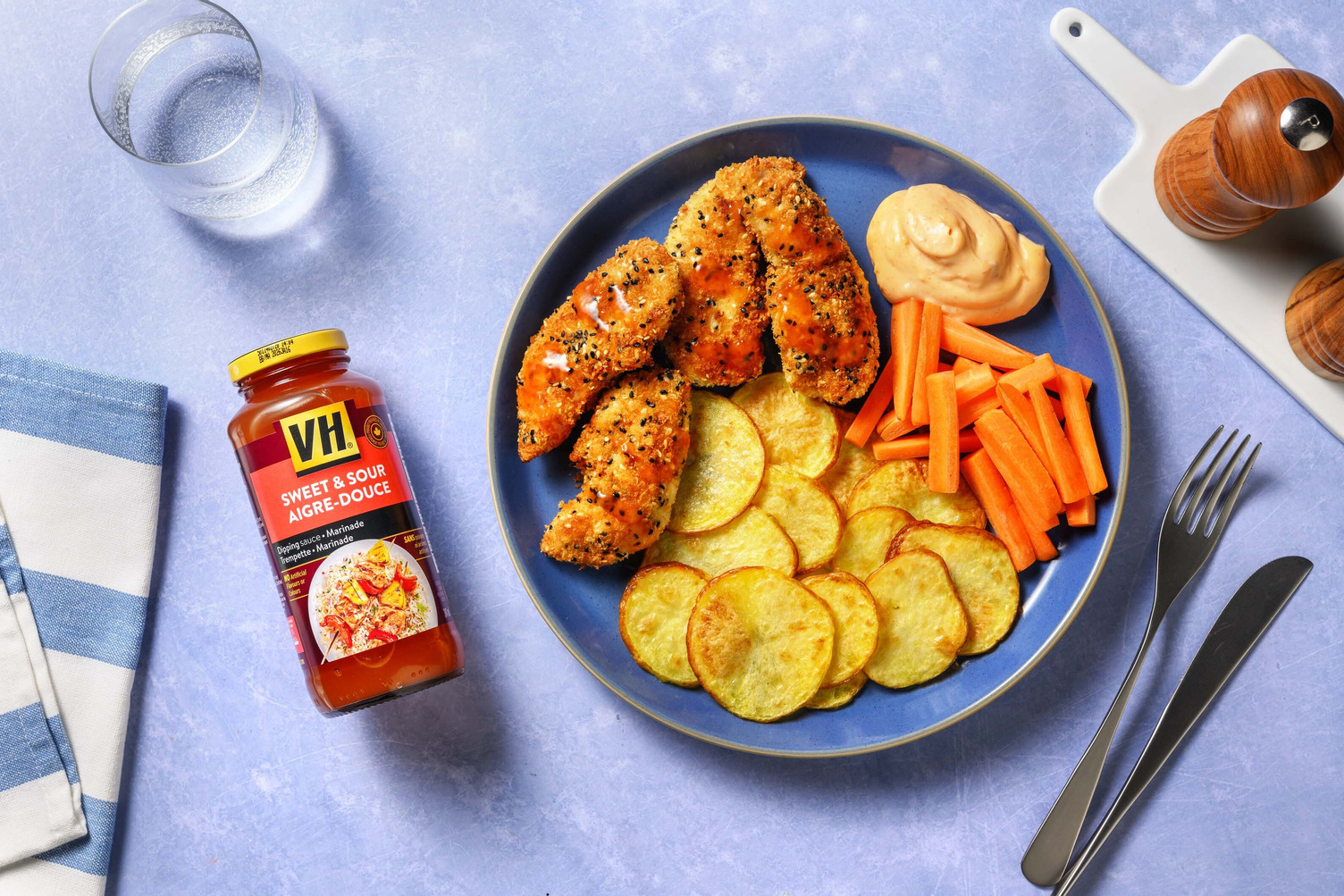 Tuxedo Chicken Breast and VH Sweet-Sour Mayo Dip