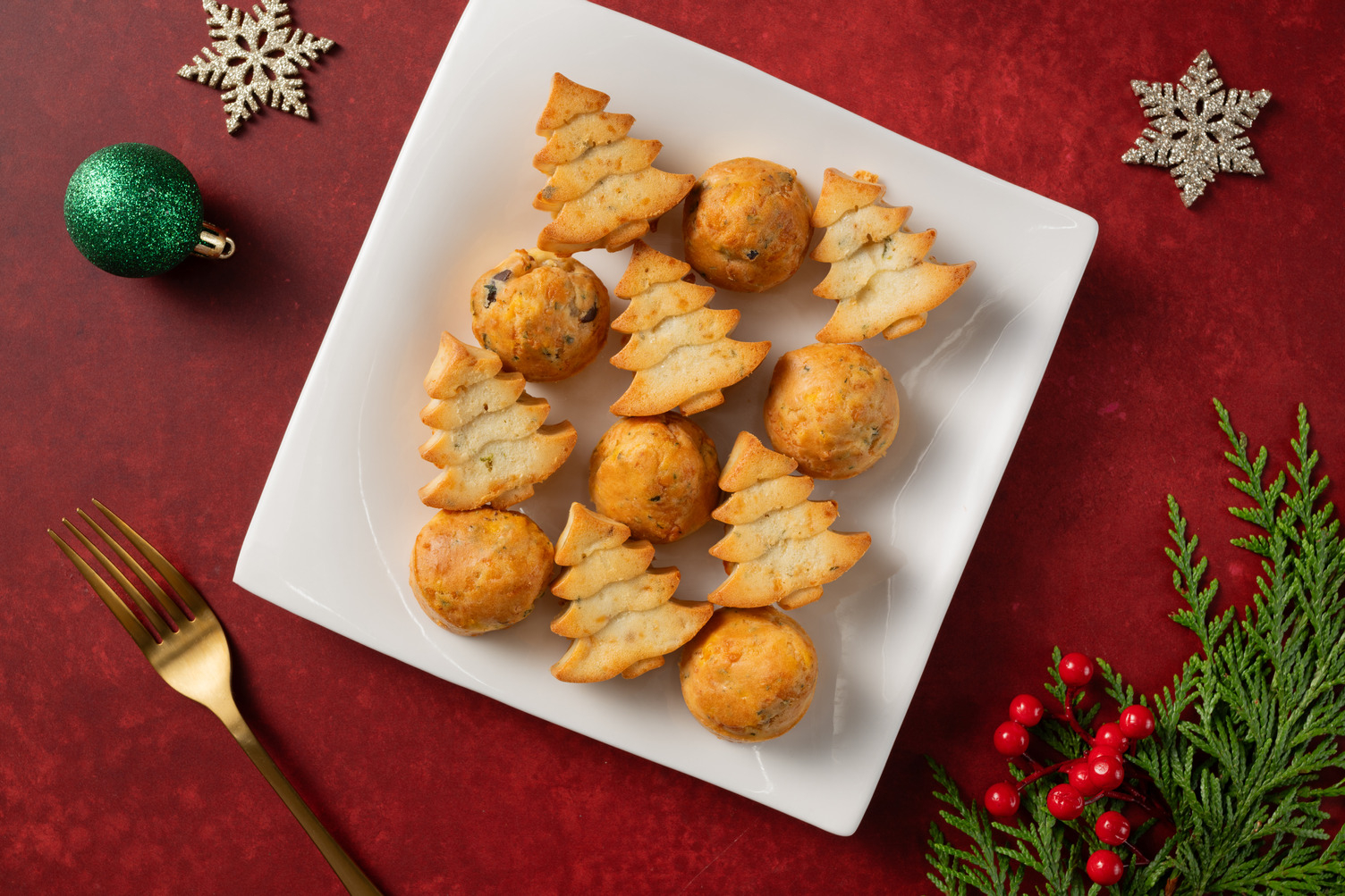 Mini-cakes Saint Jacques & poire-bleu