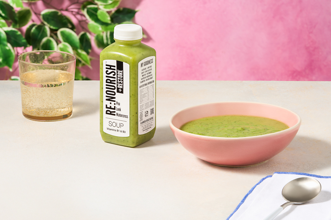 Re:Nourish Restore: Pea, Leek and Watercress Soup