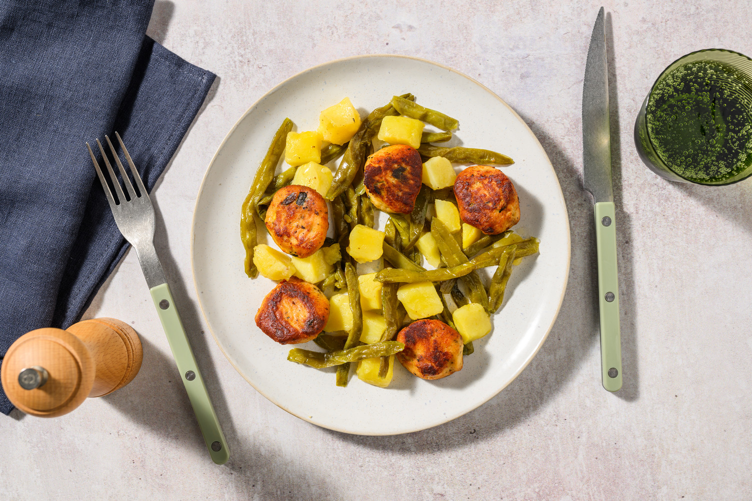 Polpette di salmone con verdure