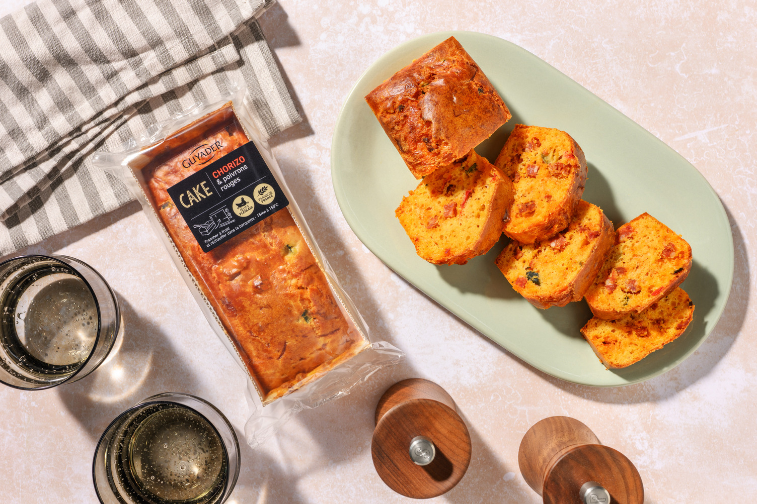 Cake chorizo & poivron rouge