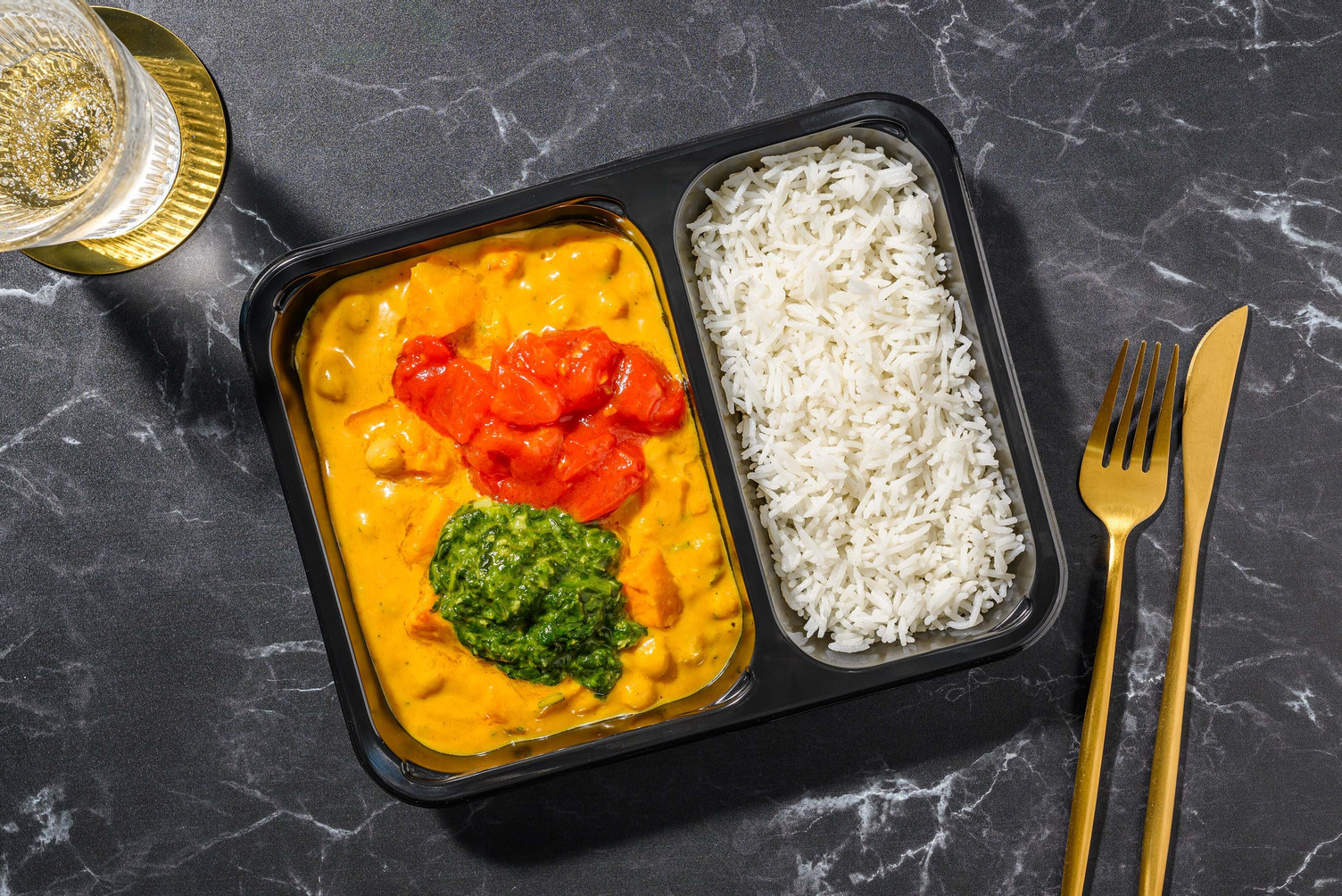 Kormacurry met kikkererwten en pompoen 