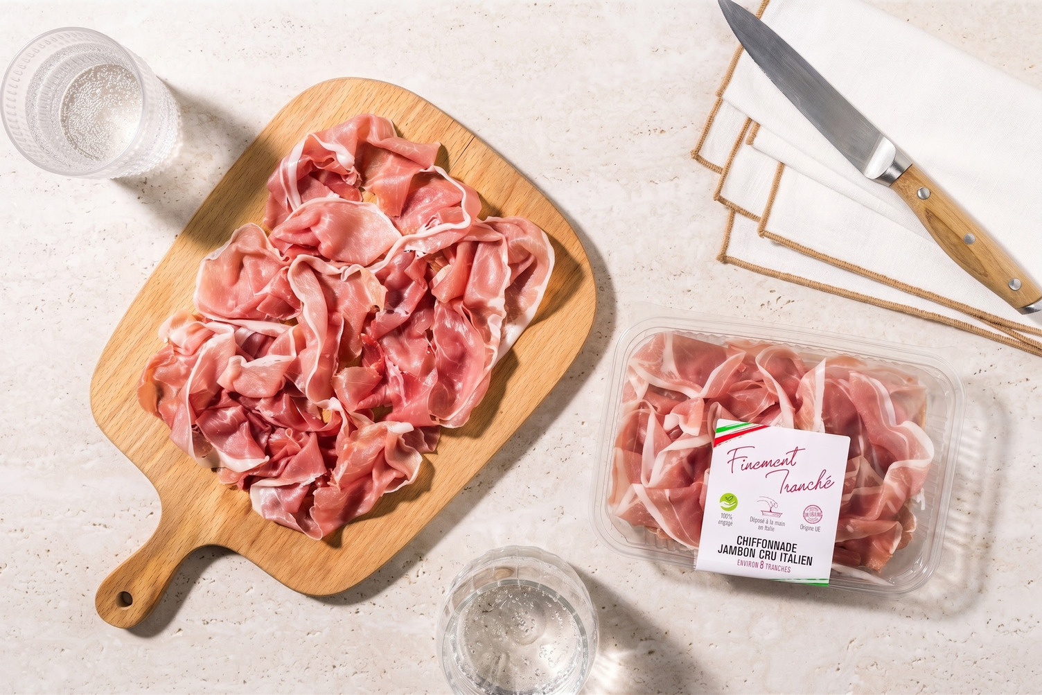 Chiffonnade de jambon cru en extra