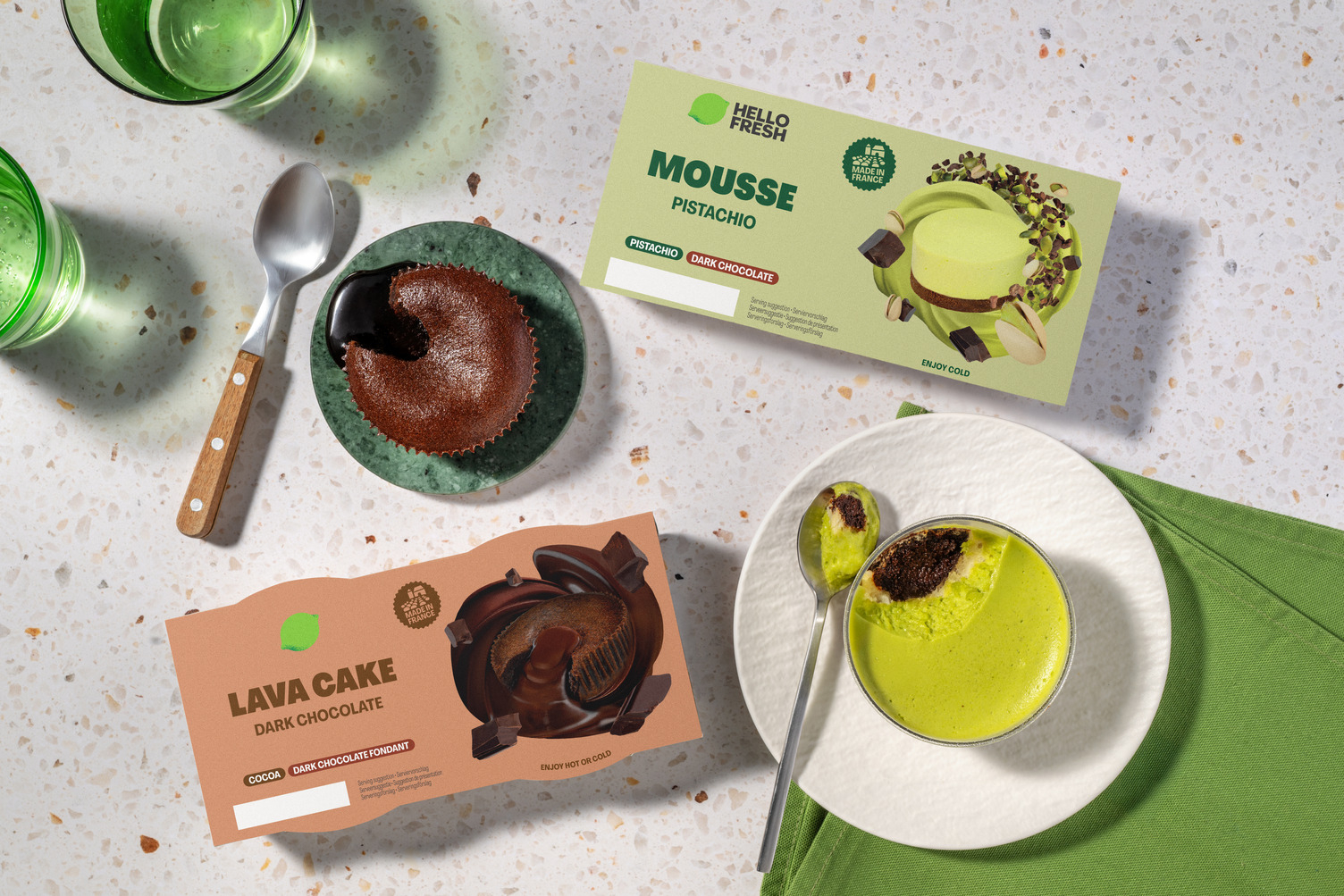 Doppeltes Schokoglück: Lava Cake & Pistazien-Mousse
