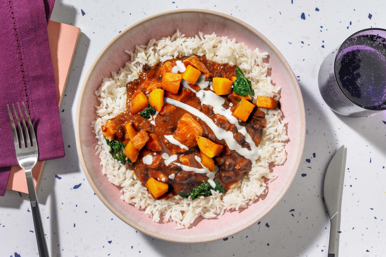 Easy Smoky Double Chicken, Sweet Potato and Black Bean Bowl