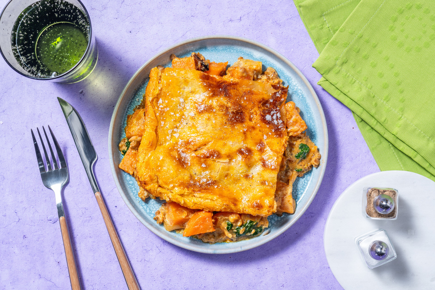 Curried Sweet Potato and Lentil Pie