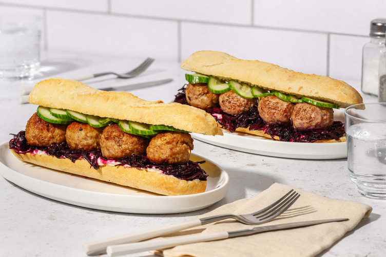 Klassisk dansk frikadellesandwich