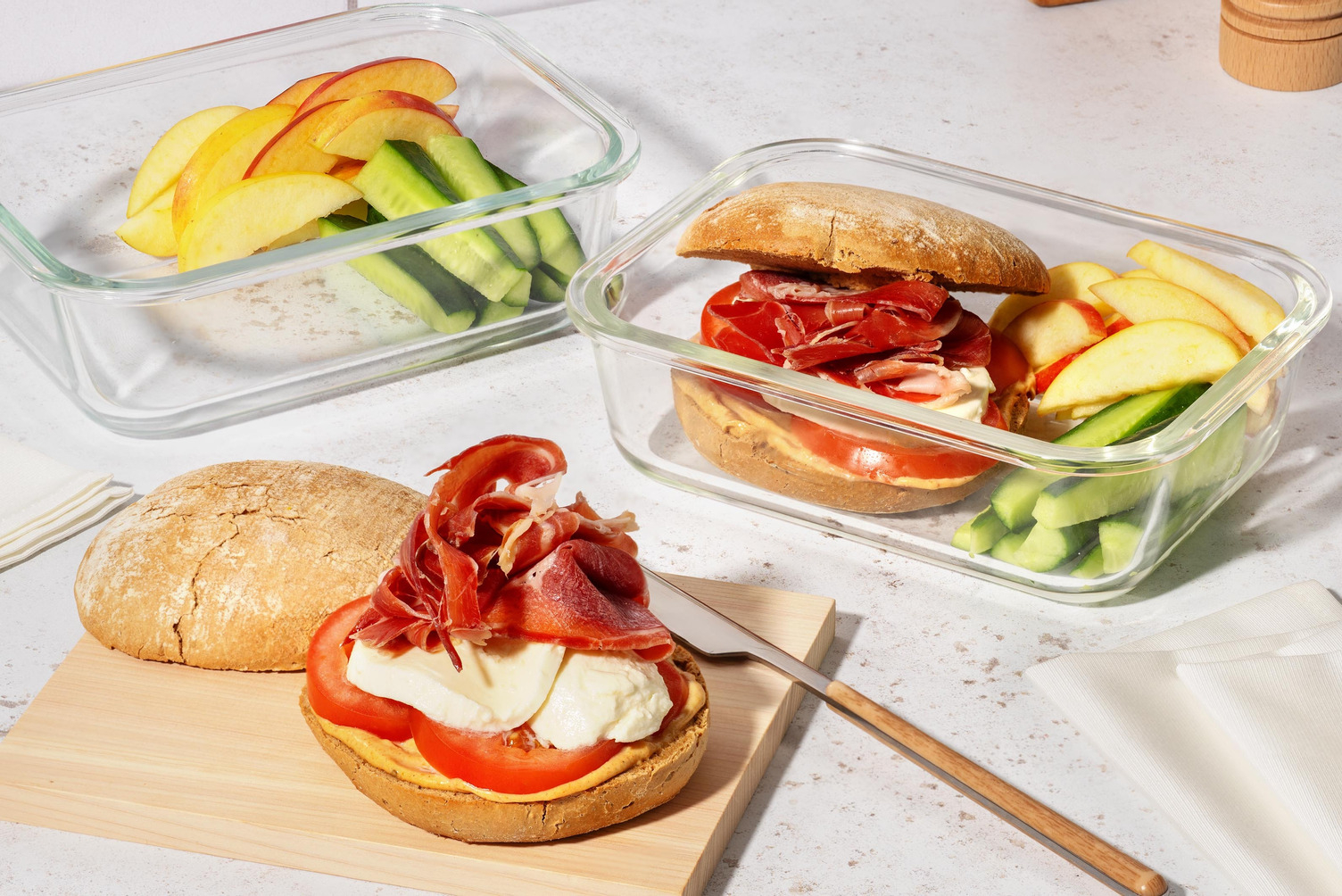 Super fast lunch box prosciutto sandwich  