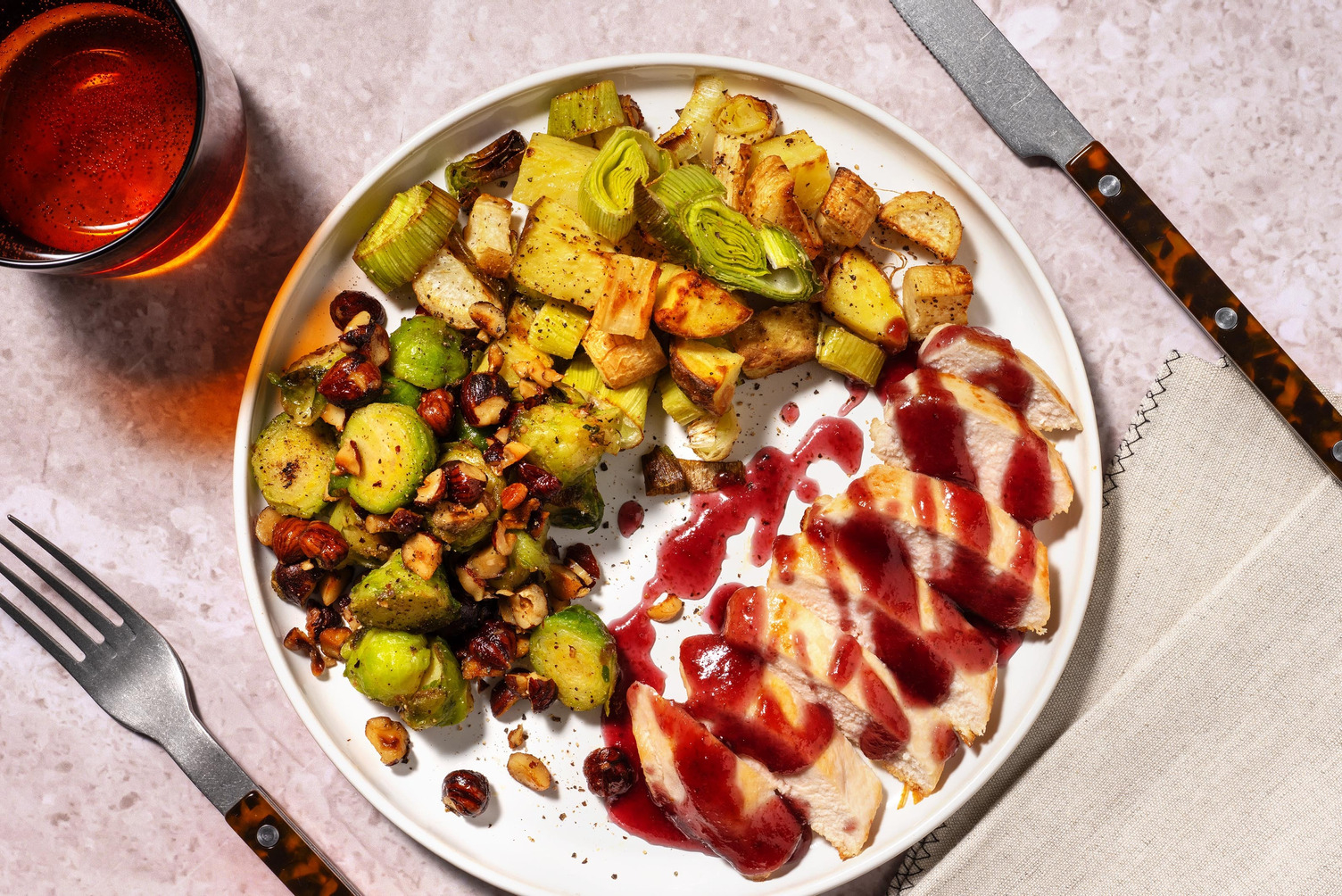 Kyllingebryst og tyttebær-rødvinssauce