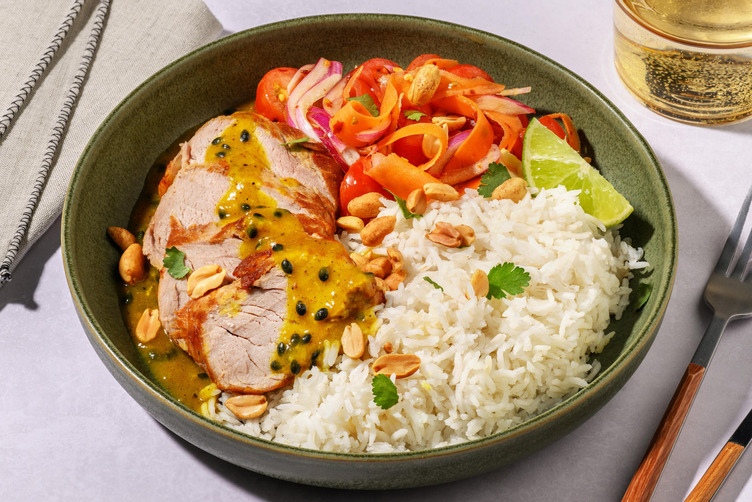 Caribisk inspireret svinemørbrad og kokosris