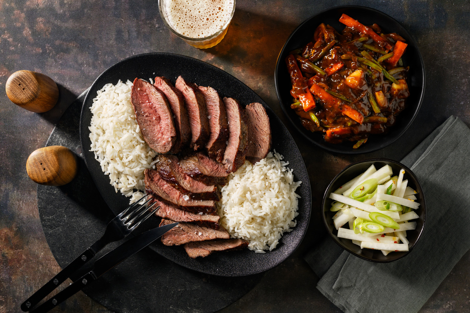 Koreansk-inspirert storfemørbrad i 'ganjang'-saus