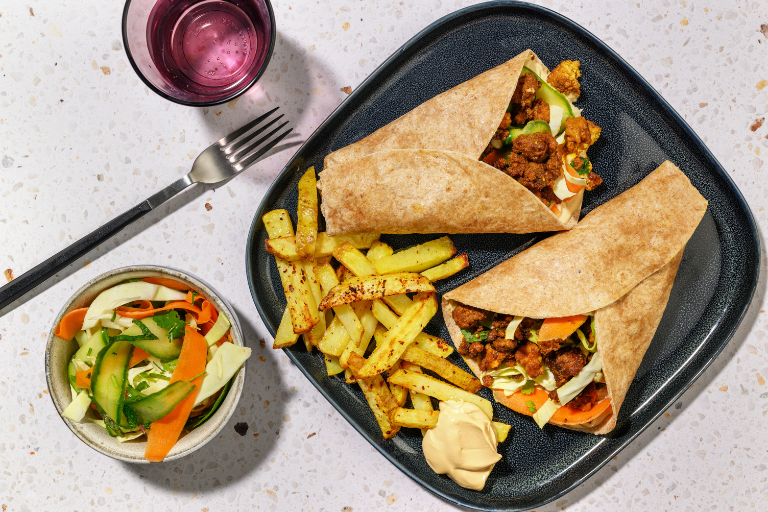 Vietnamesisk wrap på karamelliserad blandfärs