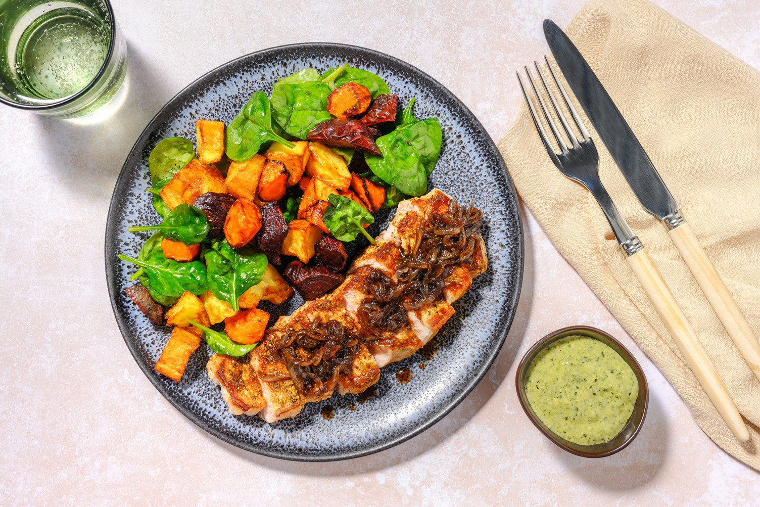 Double Aussie Pork & Caramelised Onion Topping