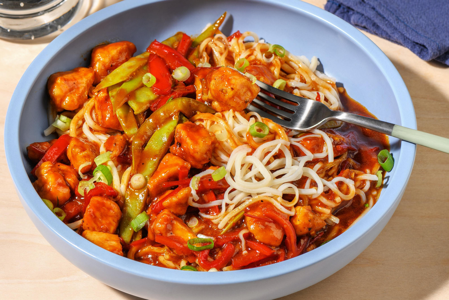 Sweet and Sticky Chicken Noodles