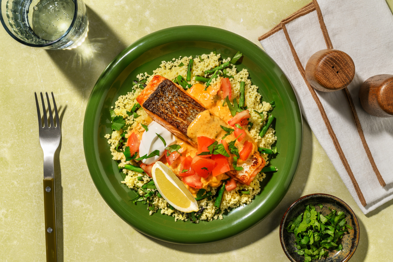 Korma and Mango Chutney Glazed Salmon