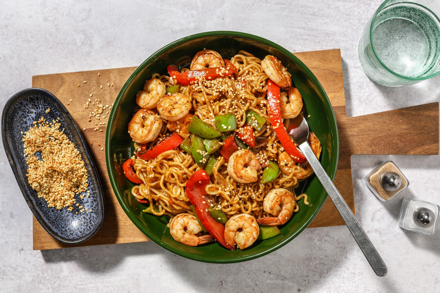 Easy Hoisin Prawn Noodles