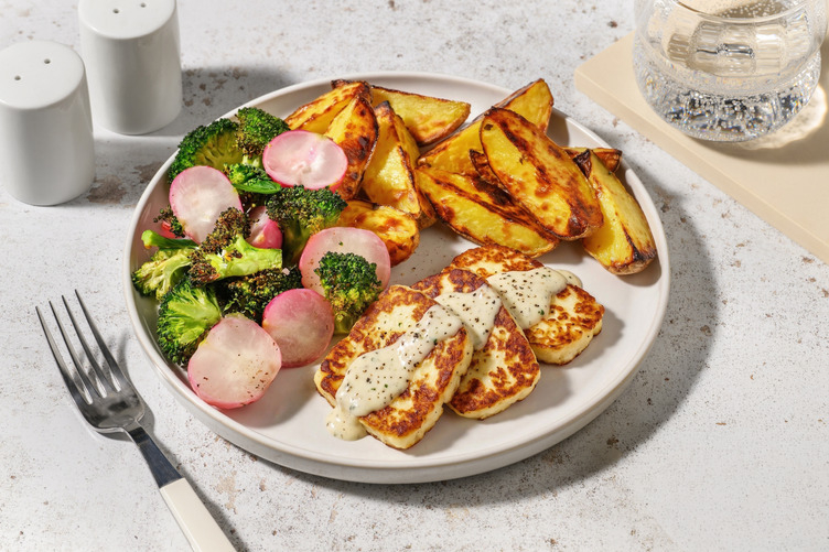 Stegt halloumi
