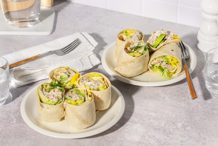 Wraps med tunfisk, mango og avokado