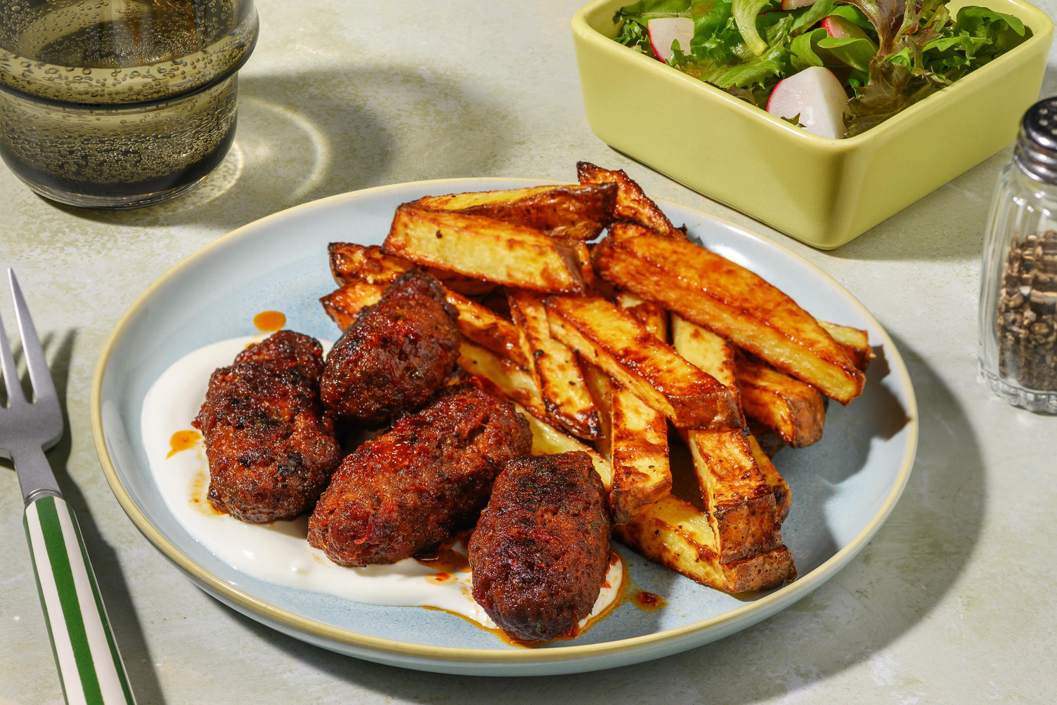 Sun-Dried Tomato Spiced Beef & Pork Koftas