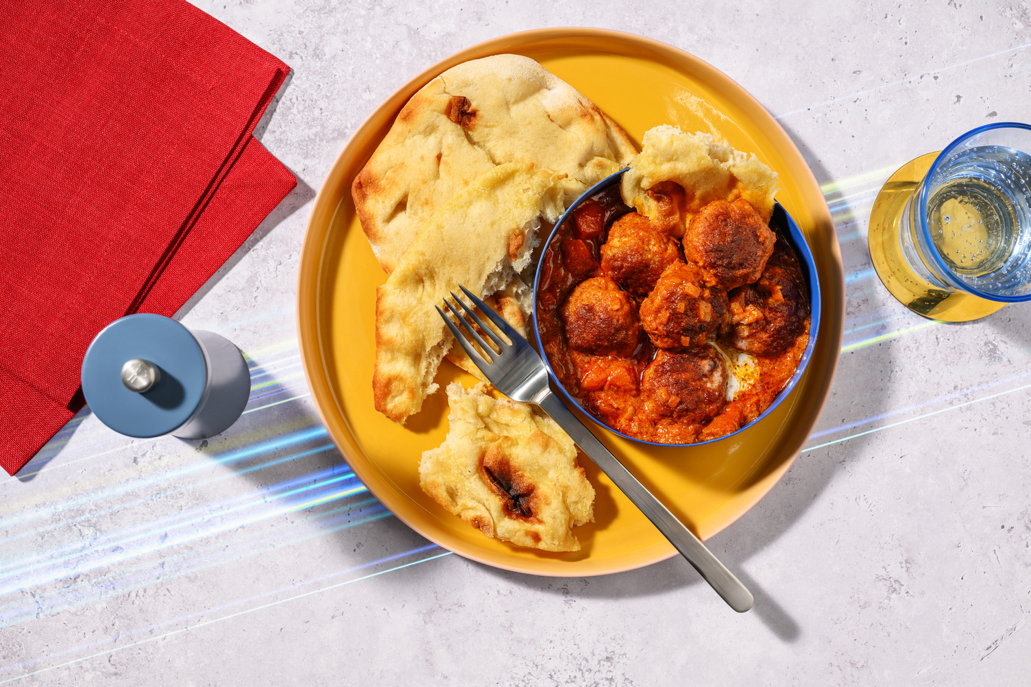 Polpette super-soniche in salsa tandoori