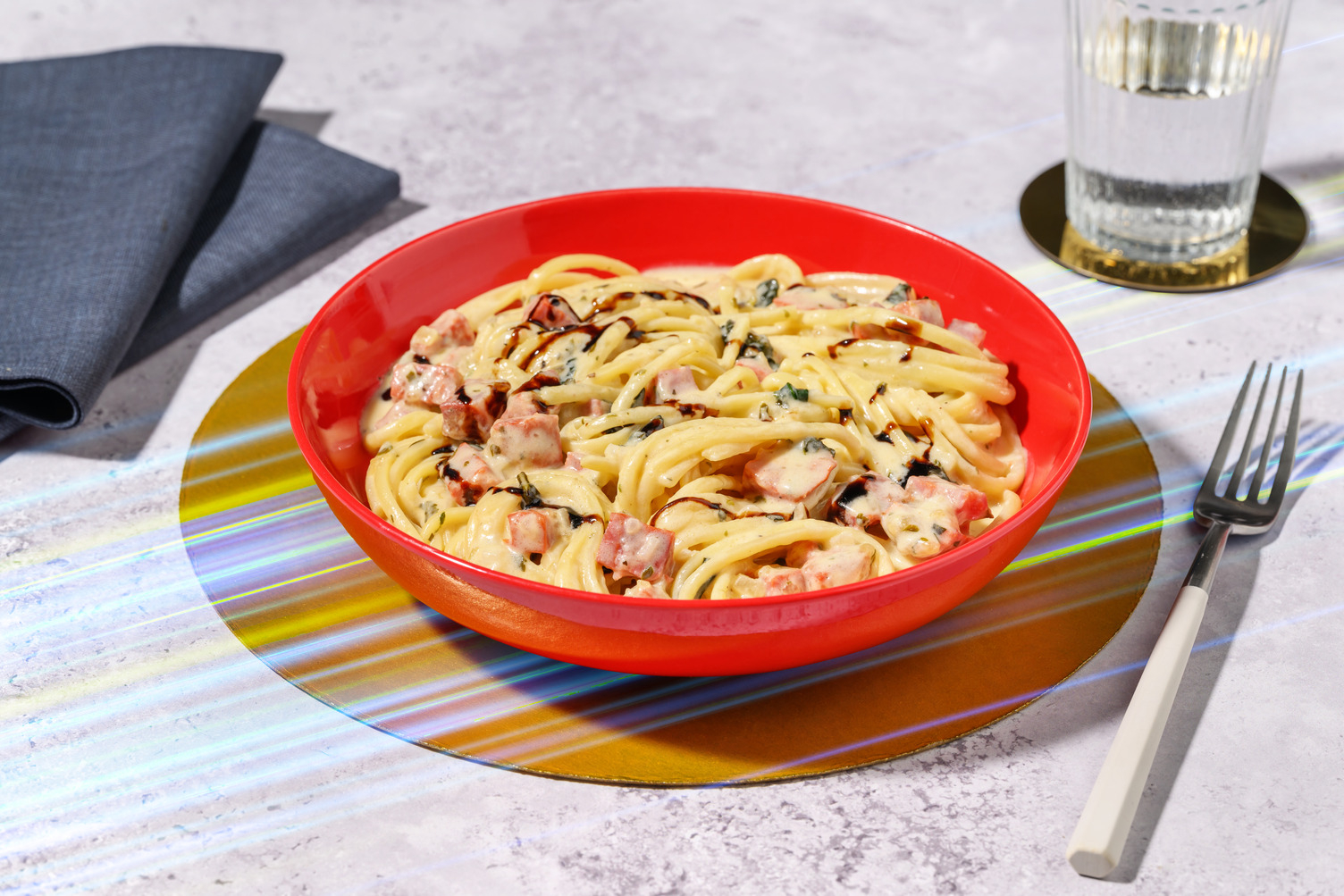 Lightning Fast Alfredo Chorizo Linguine