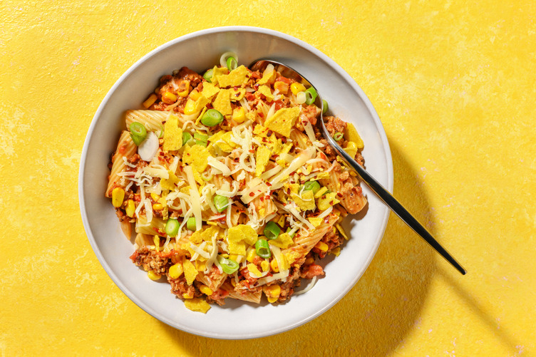 Hurtig TexMex-plantefarspasta