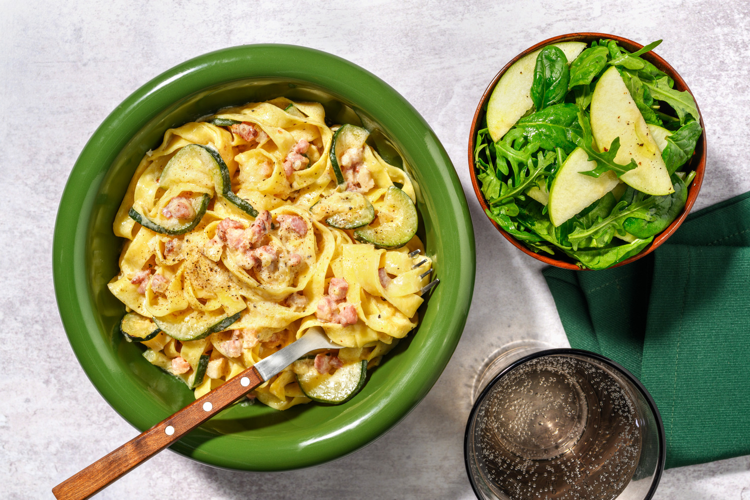 Creamy Mushroom & Plant-Based Mince Fettuccine