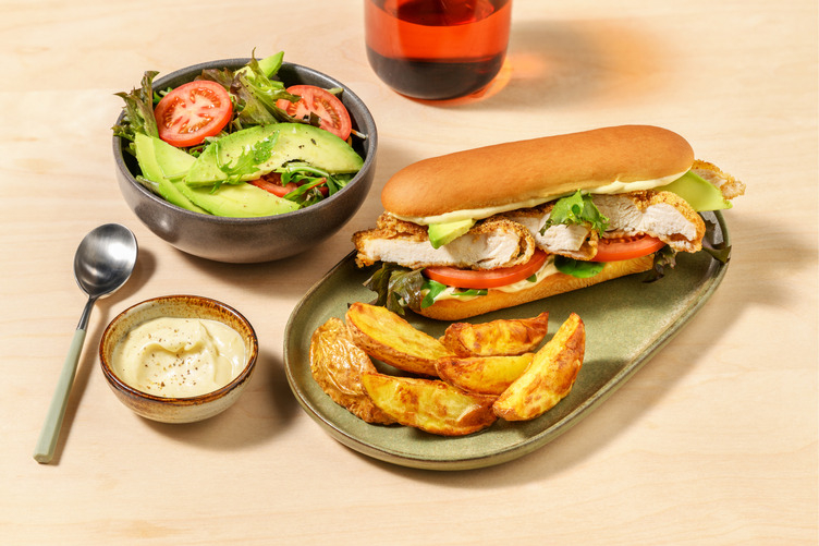 Double Smokey Crumbed Chicken Subs & Wedges