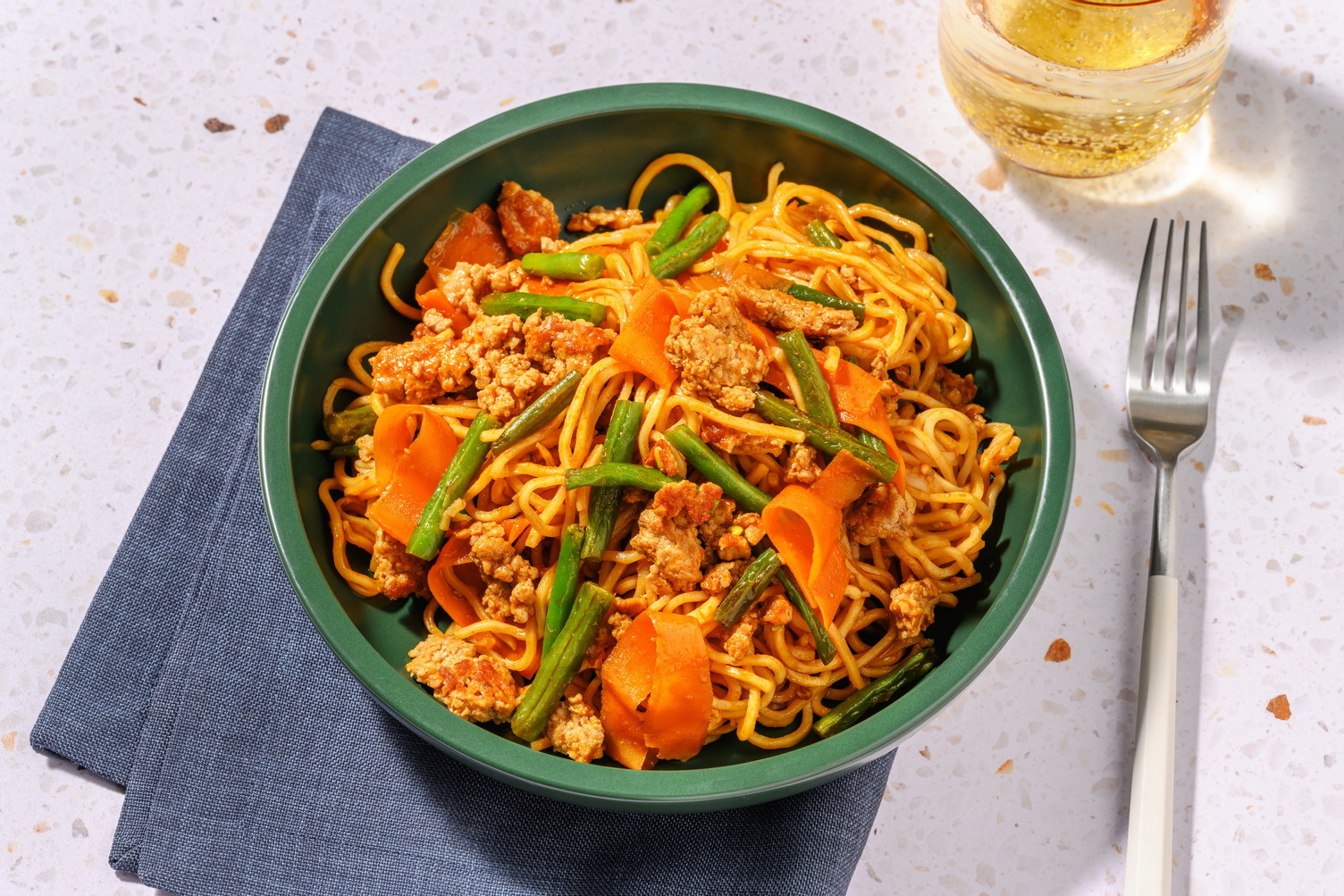 Thai Inspired Pork and Noodle Stir-Fry