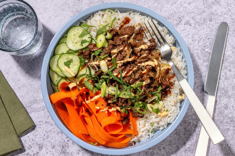 ”Banh mi”-bowl på nötfärs