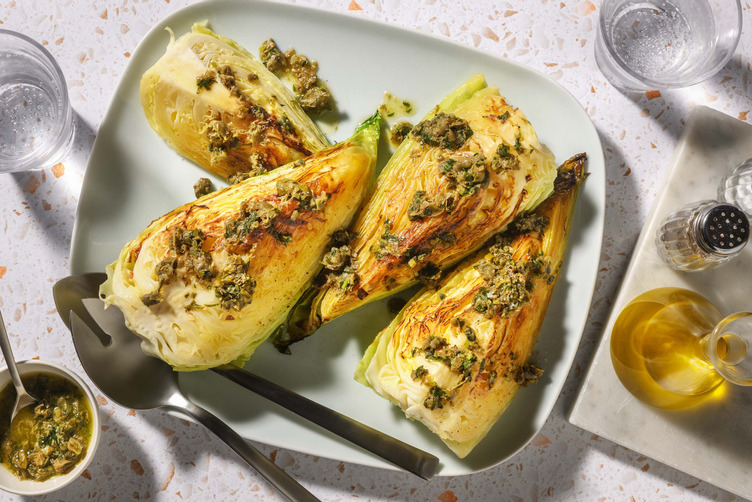 Stekt spisskål med urtesmør | 10 min