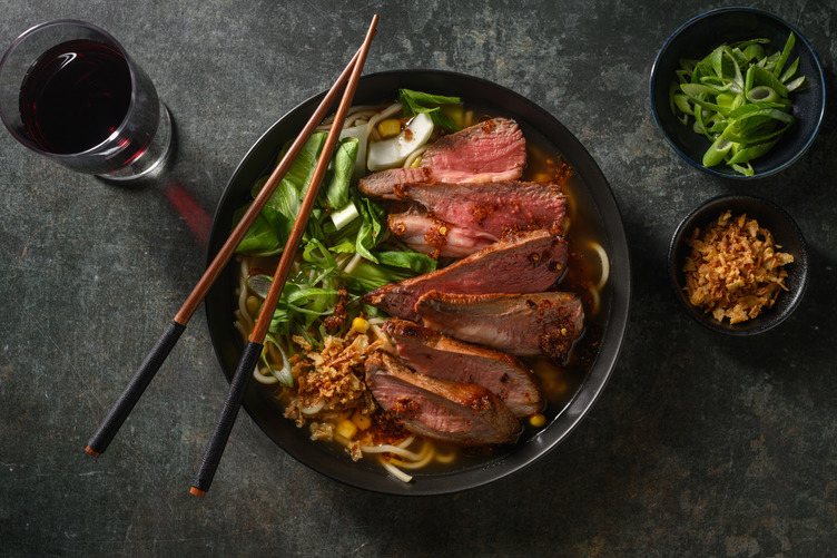Miso-ramen med steak