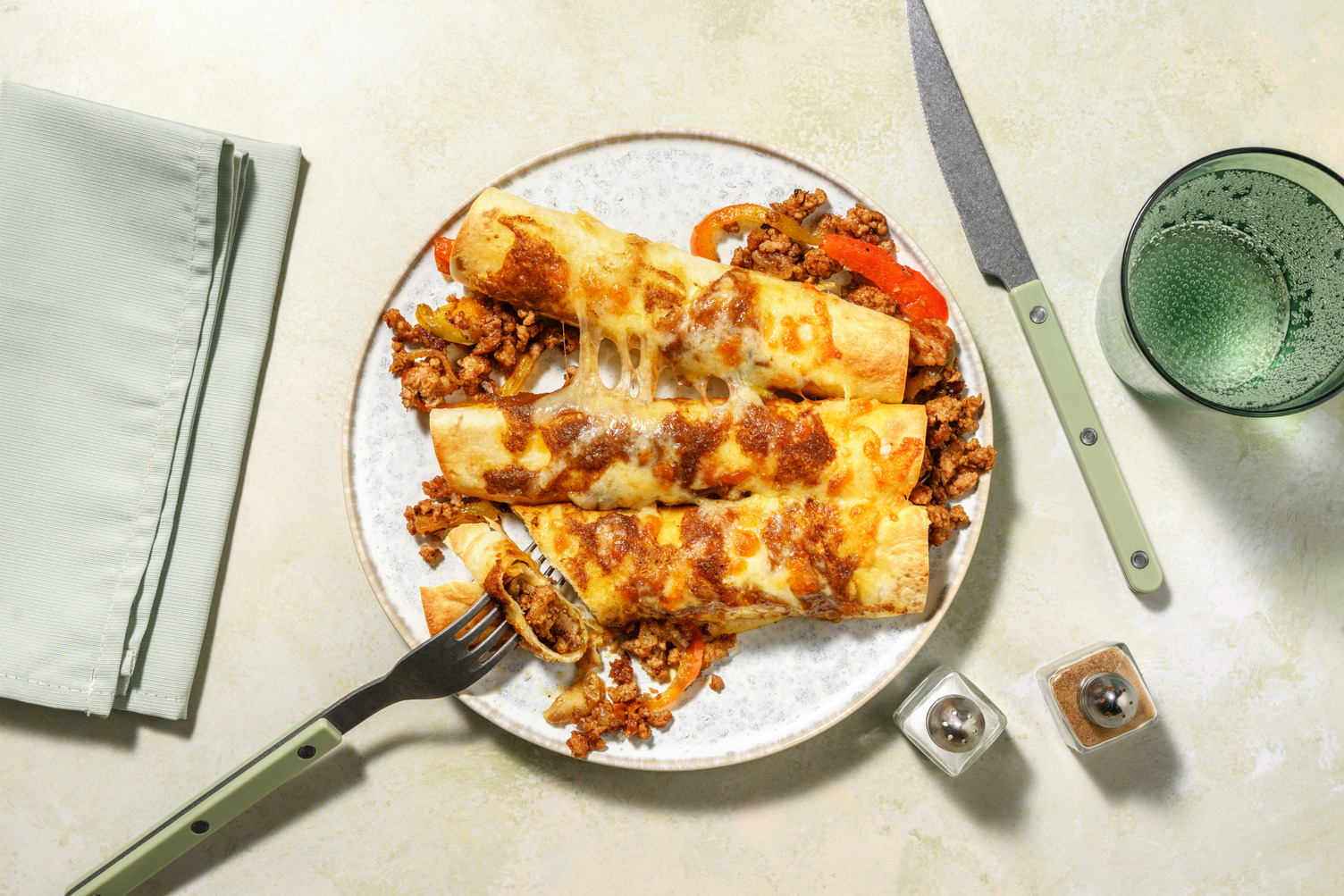 Cheesy DIY Lean Beef Enchiladas