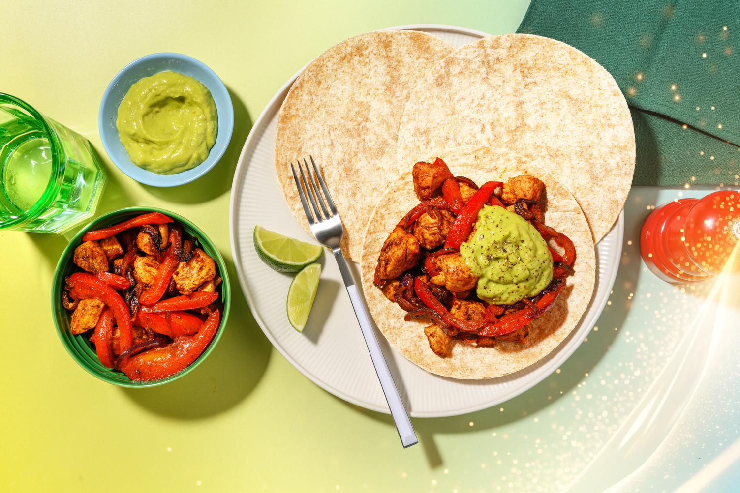 Fajitas mariachis de pollo, inspiradas en Miguel