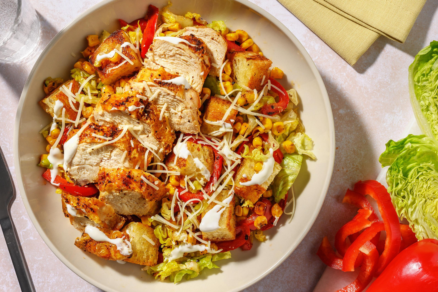 Mexican Style Chicken and Charred Veg Salad