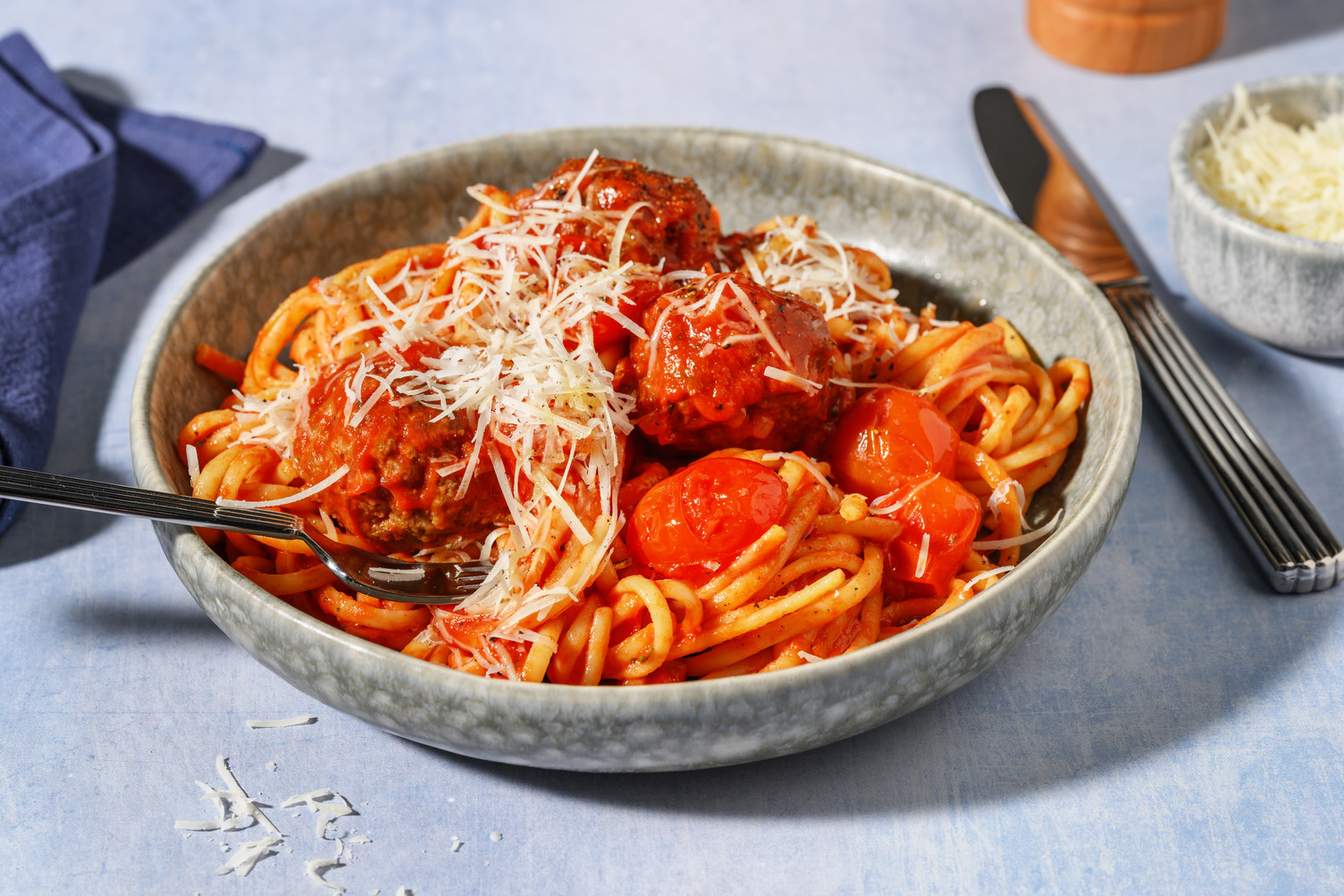 Linguine and Turkey Polpette