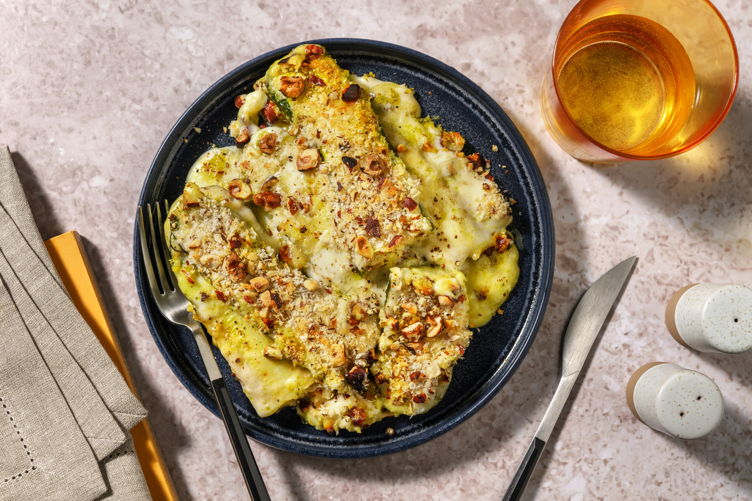 Parmigiana di zucchine e formaggio filante