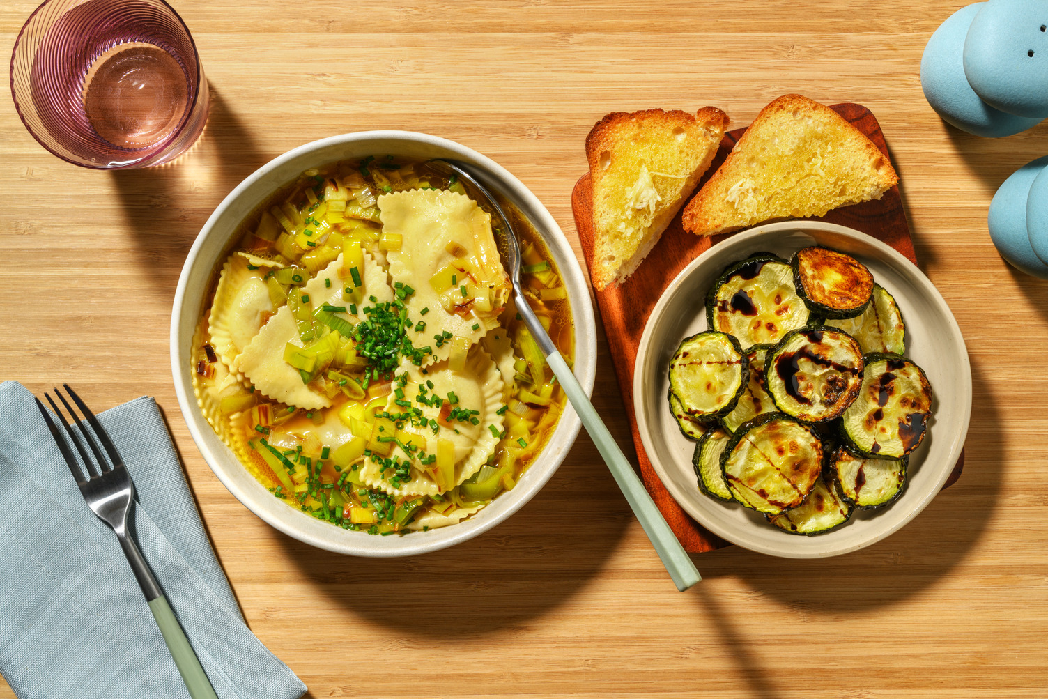 Mezzaluna Pasta en Brodo Inspired Brothy Soup