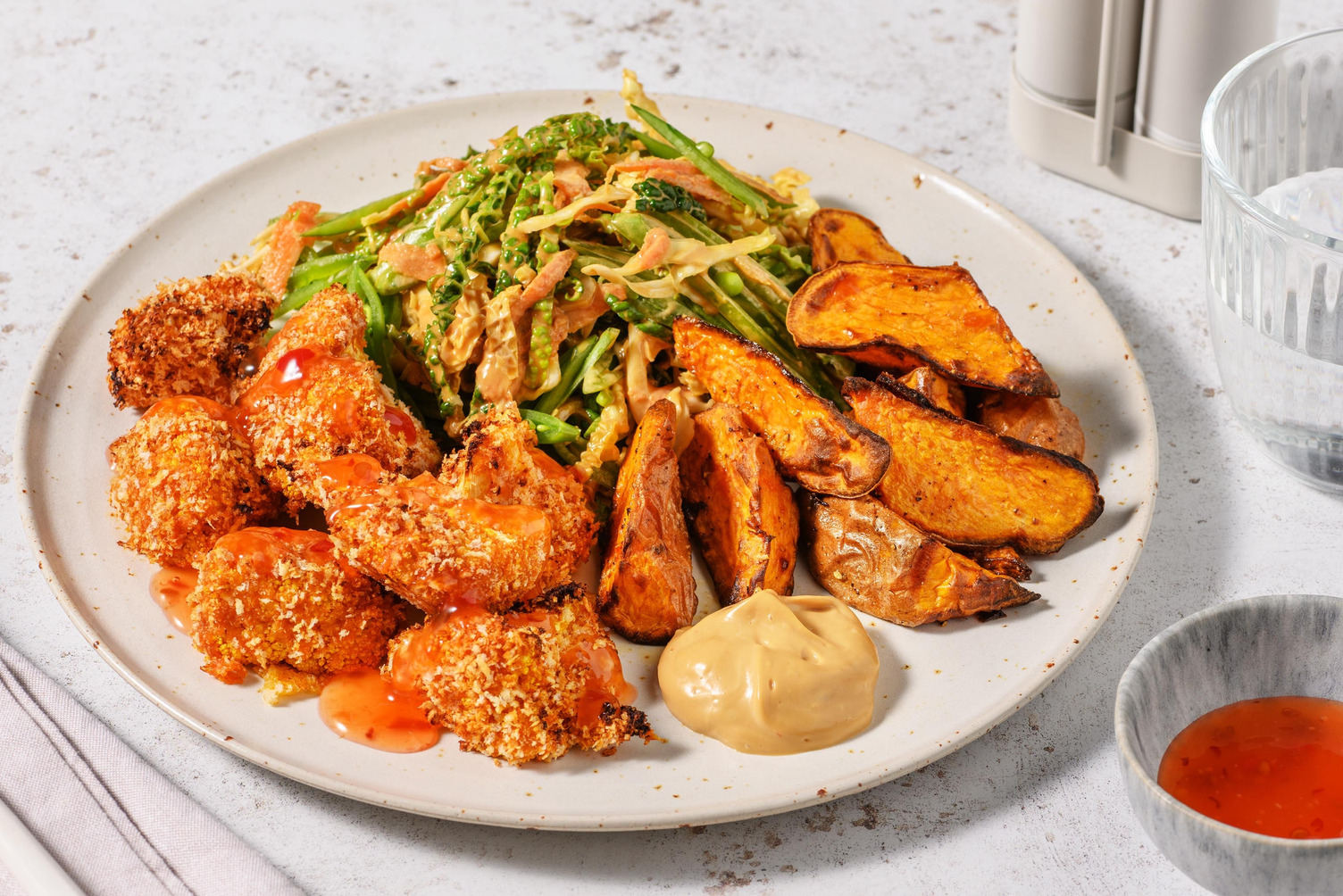 Sweet chili-kryddad pankoblomkål