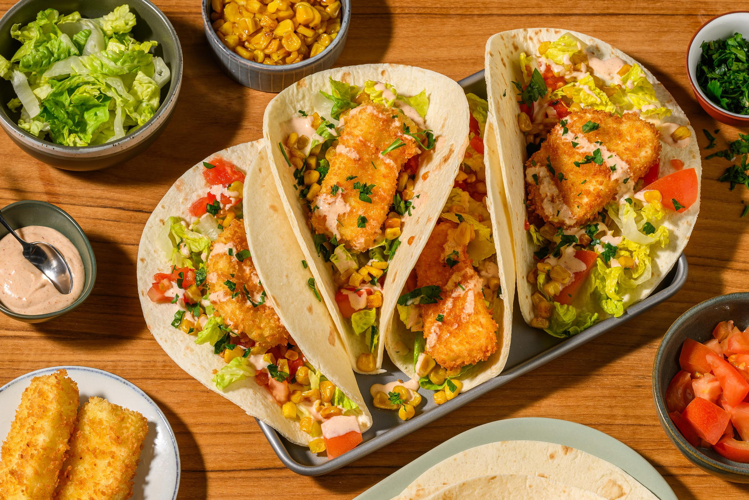 Panerad halloumi-tacos | Gör din egen