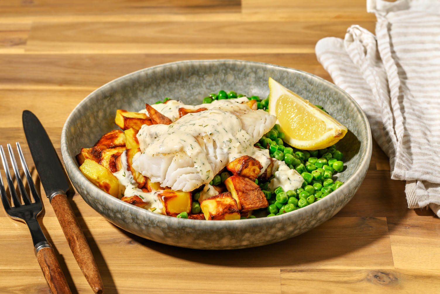 Creamy Lemon and Dill Haddock