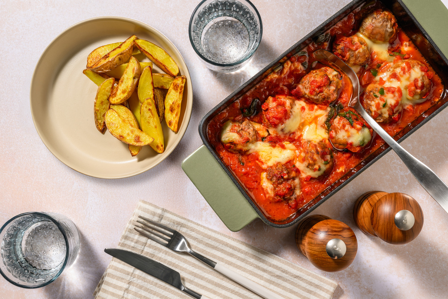 ¡Polpette! Albóndigas italianas con tomate y mozzarella
