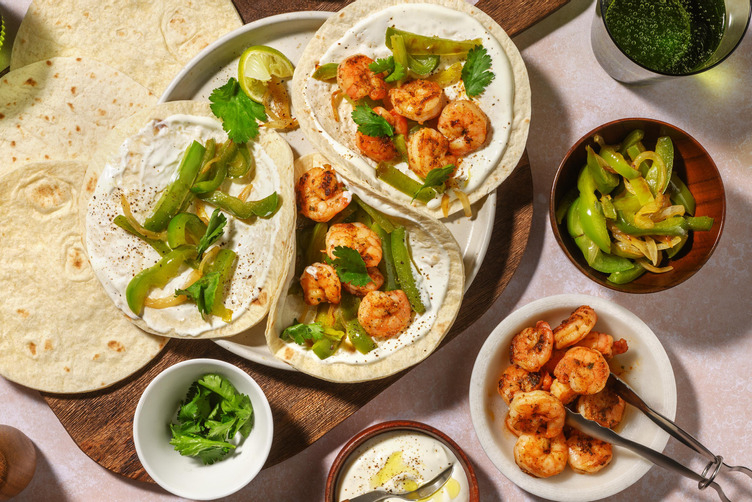 Mini tacos Tex-Mex alle mazzancolle e peperoni