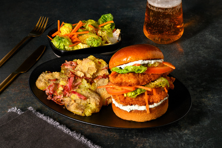 Sprøpanert kyllingburger