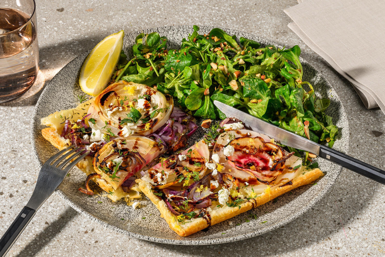 Tarte façon tatin de betterave de chioggia