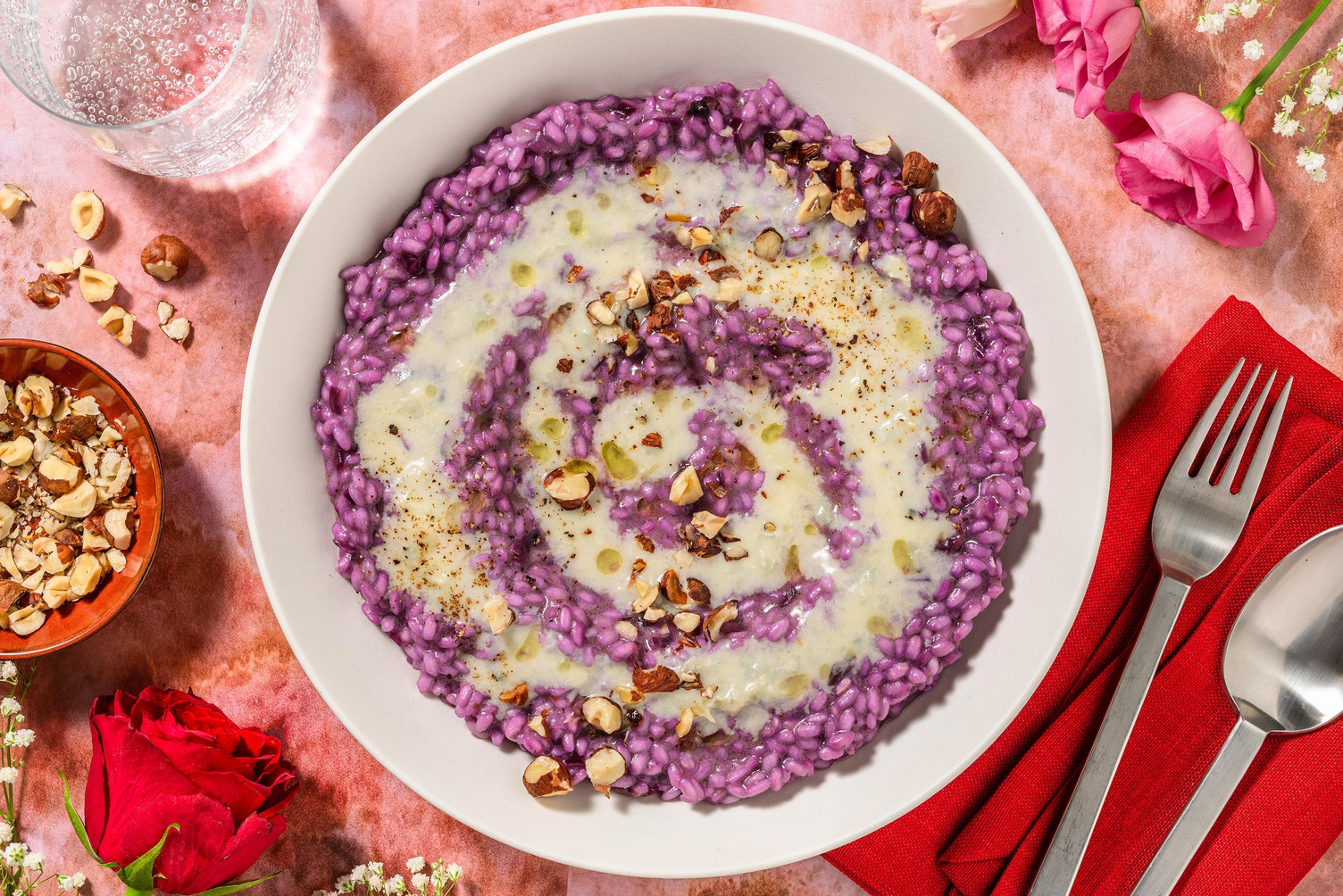 Risotto al bacio - mirtilli, pancetta e zola