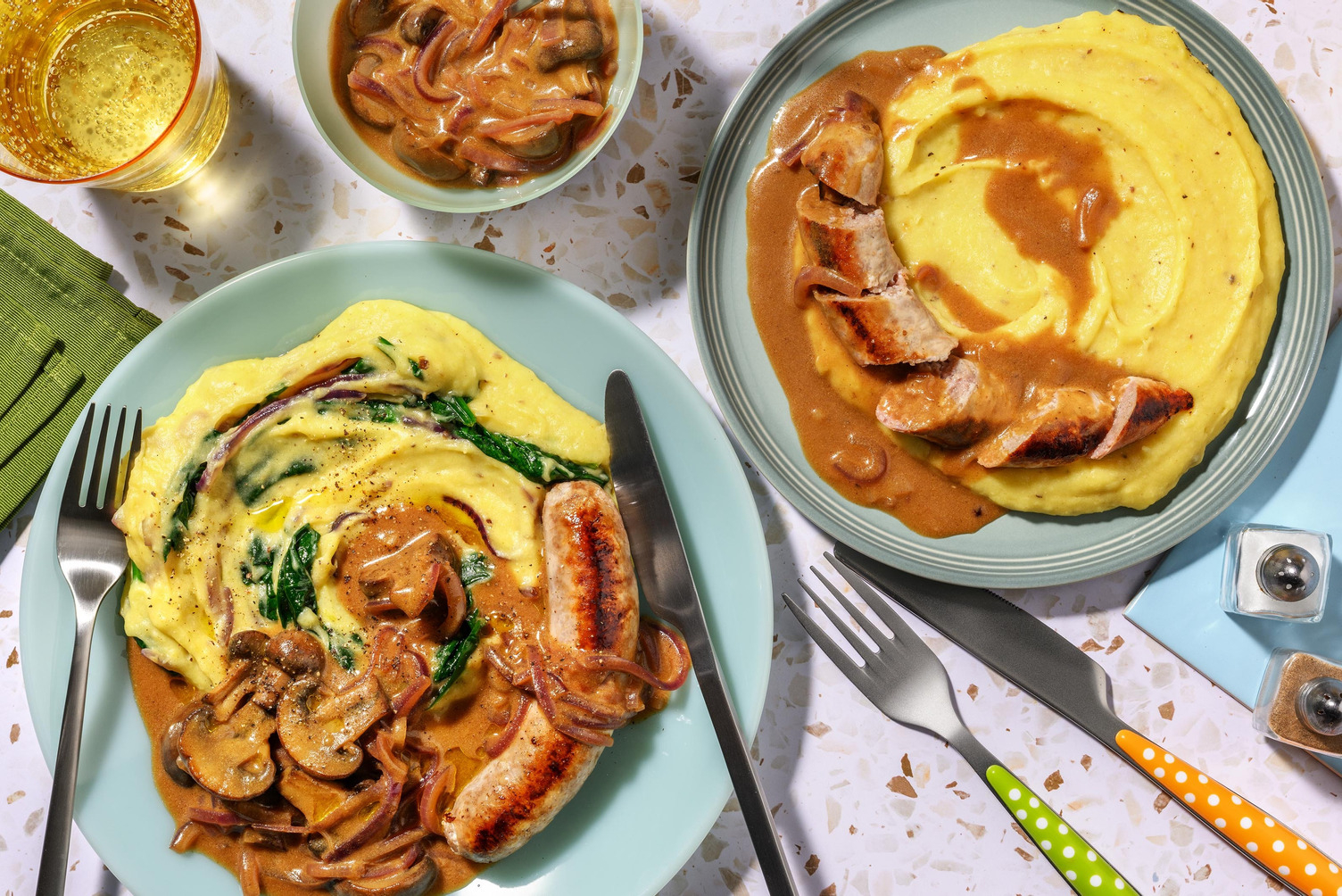 Knolselderijstamppot met boerenworst