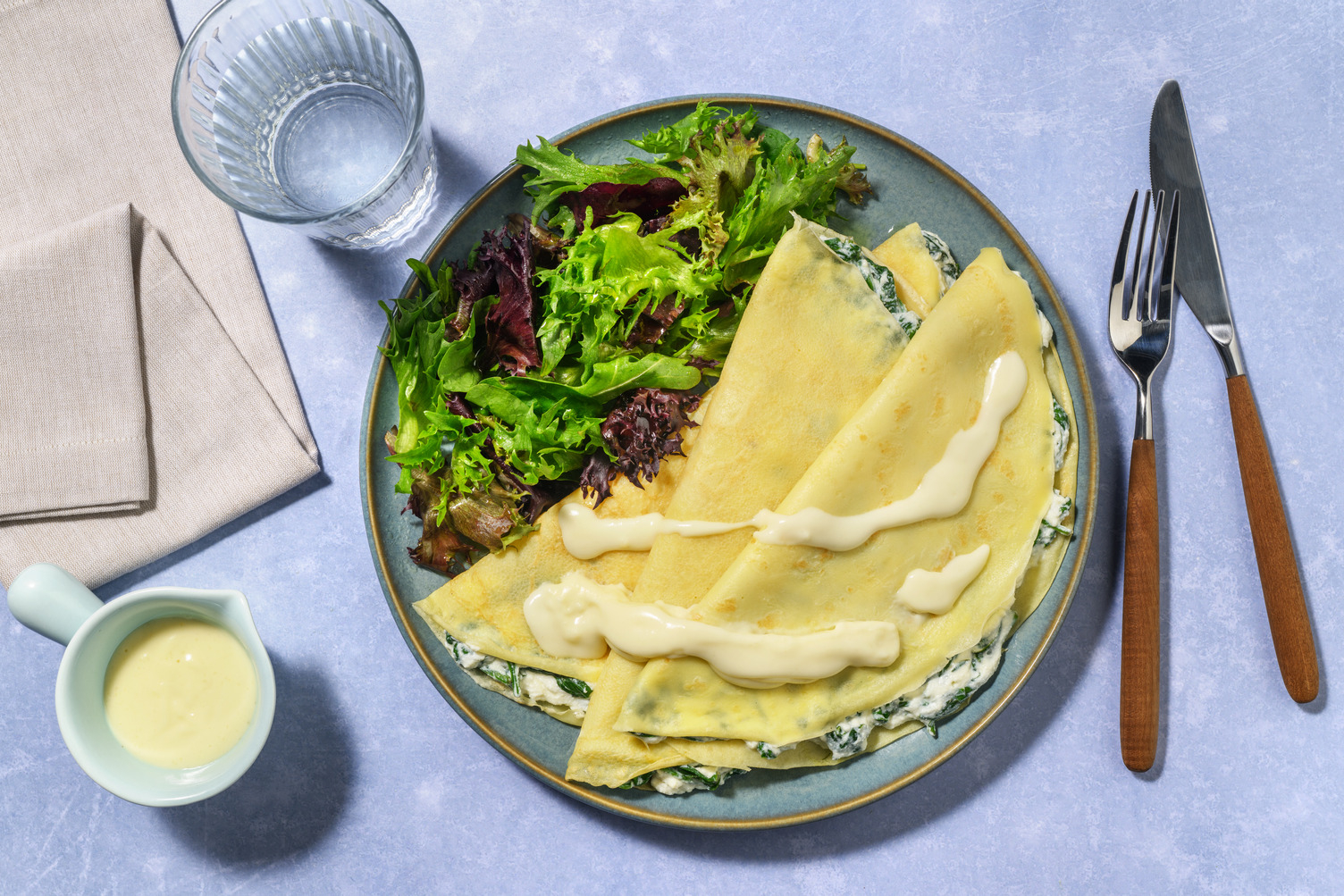 Crespelle fatte in casa alla ricotta e spinaci