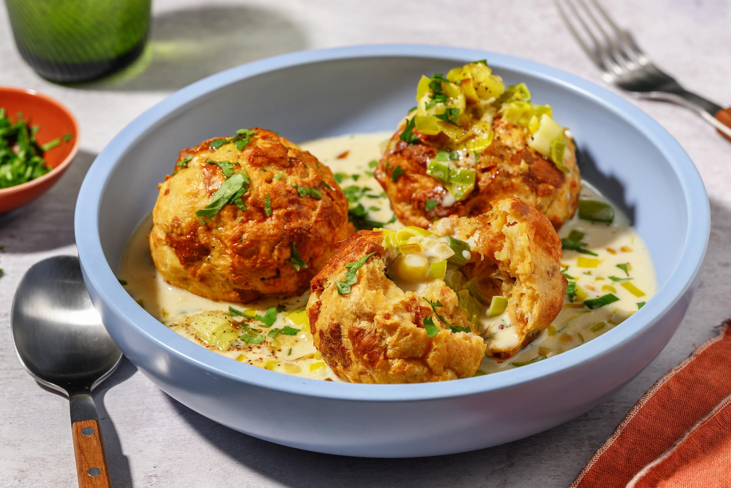 Gebackene Laugen-Käse-Knödel